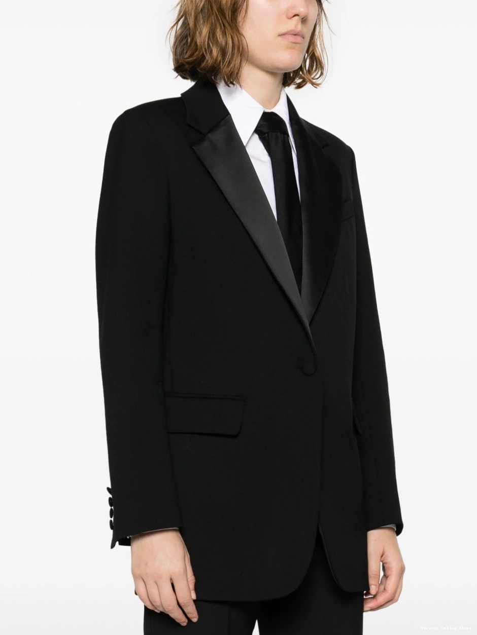 Cheap Women satin-lapels Versace blazer 0714